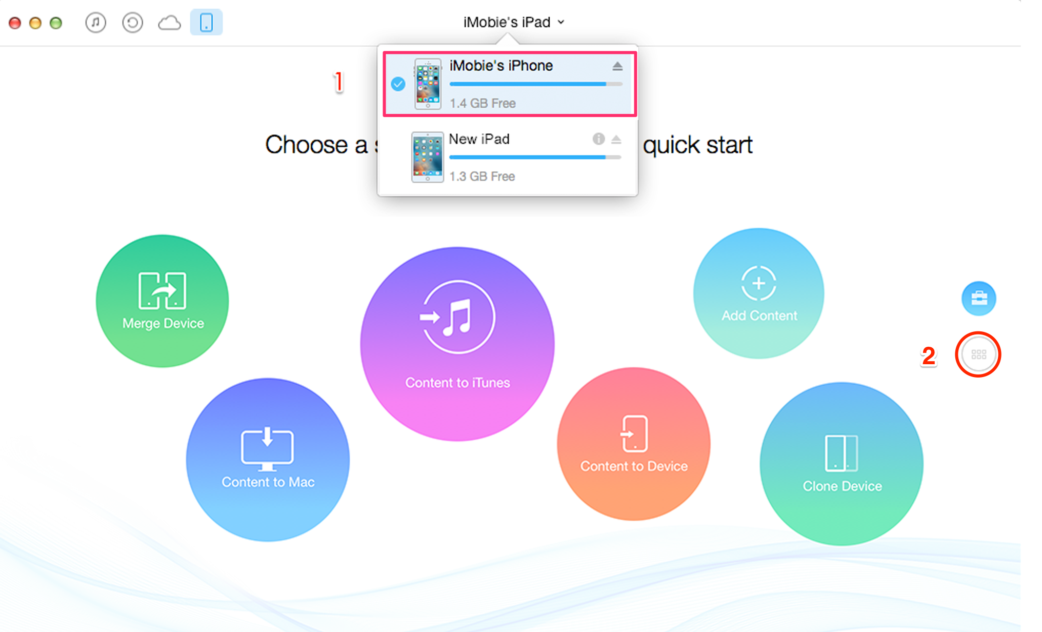 Transfer Contacts from iPhone to iPad Pro with AnyTrans – Step 1