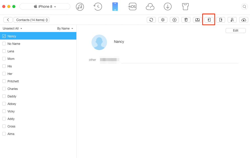How to Transfer Contacts from iPhone to iPad - Step 3