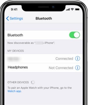 Send Contacts to new iPhone by Bluetooth