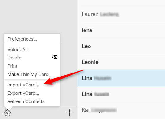 Transfer Contacts from PC to iCloud via icloud.com - Step 3
