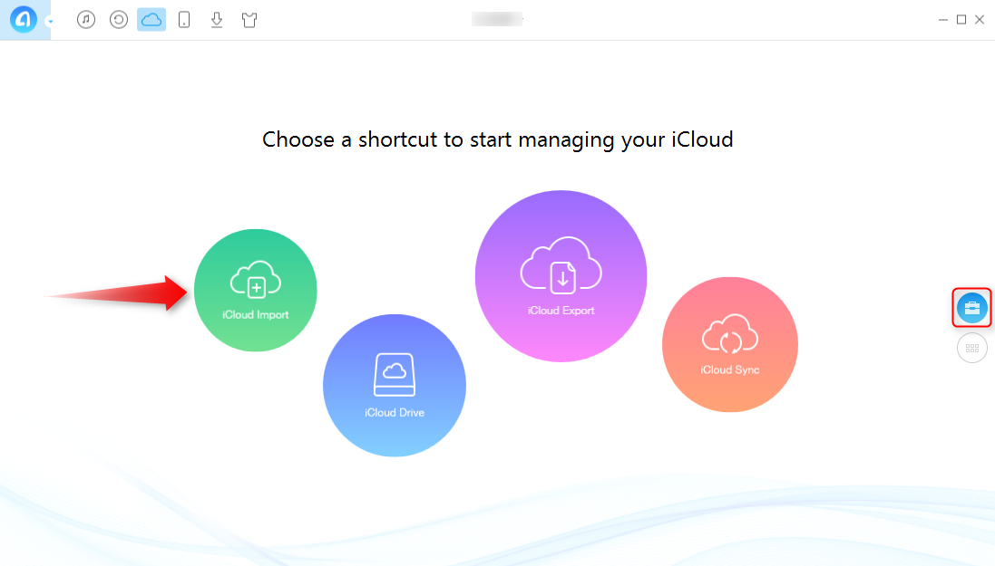 Transfer Contacts from PC to iCloud via AnyTrans - Step 2