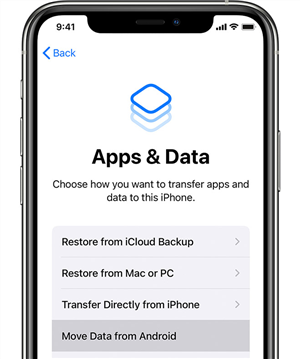 Transfer Data via Move to iOS