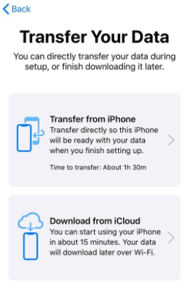 Transfer Data from iPhone to iPhone 12 with Quick Transfer