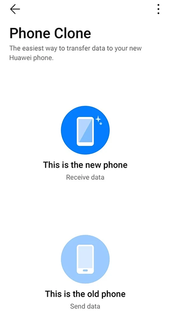 Choose Phone Clone to Transfer Data