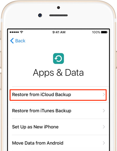 Move Data to New iPhone 7 with iCloud