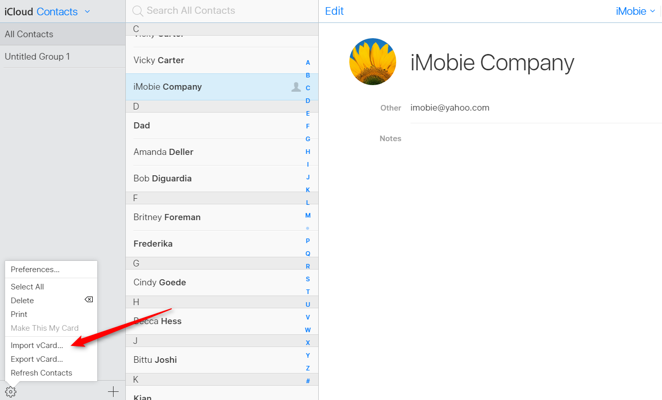 how to import contacts into outlook on ipad