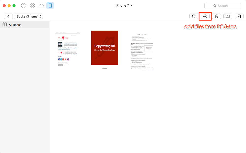 Copy Files from computer to iPhone 7 with AnyTrans
