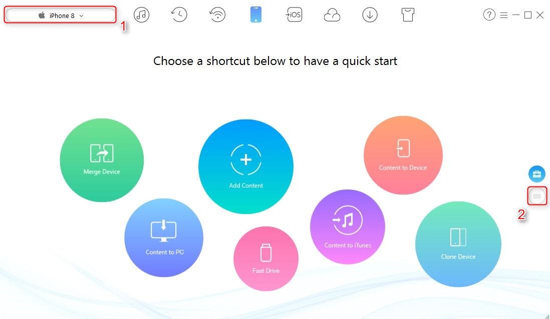 How to Transfer Files from Computer to iPhone X/8 (Plus) - Step 1