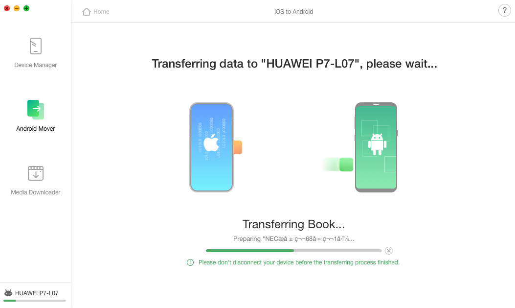 How to Transfer Files from iPhone to Android – Step 3