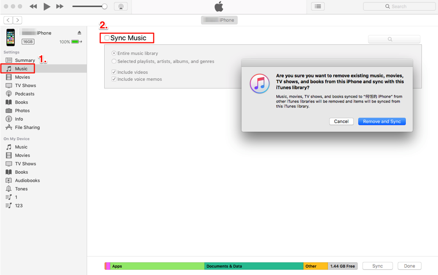 How to Transfer Files from Laptop to iPhone with iTunes – Step 2