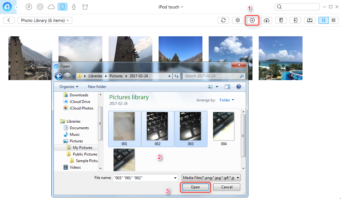 How to Transfer Files from PC to iPod touch – Step 2