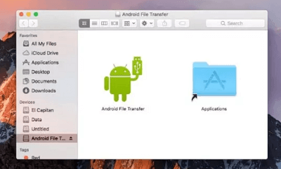 Transfer from Mac to Android using Android File Transfer 