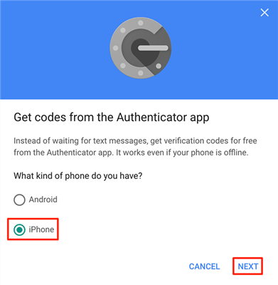 transfer google authenticator to new phone