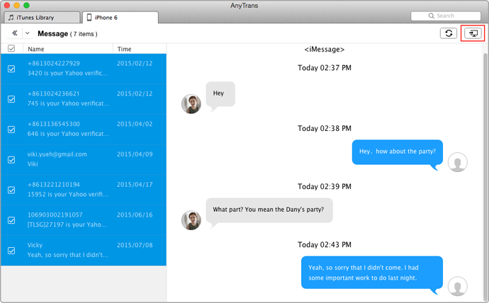 Imessage for mac text