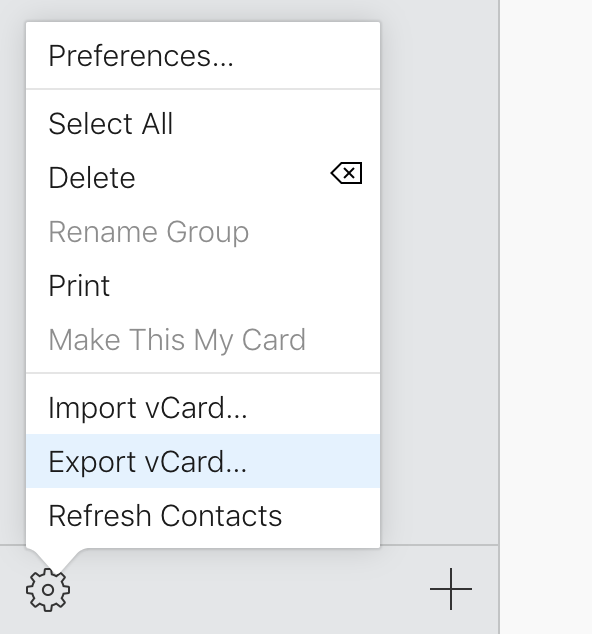 Export iPhone contacts from iCloud