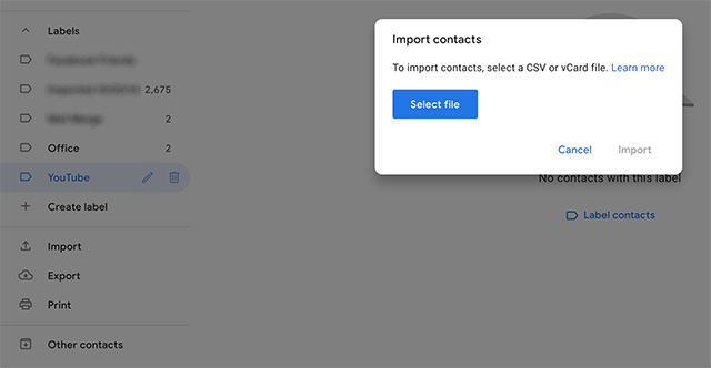 Import iCloud contacts to Google Contacts
