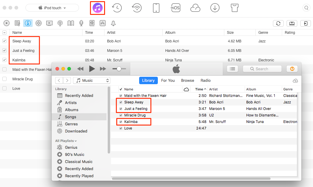 how to transfer itunes music from pc to mac