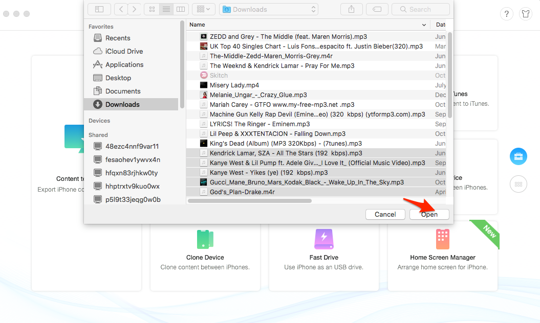 How to Transfer Music from Computer to iPhone - Step 2