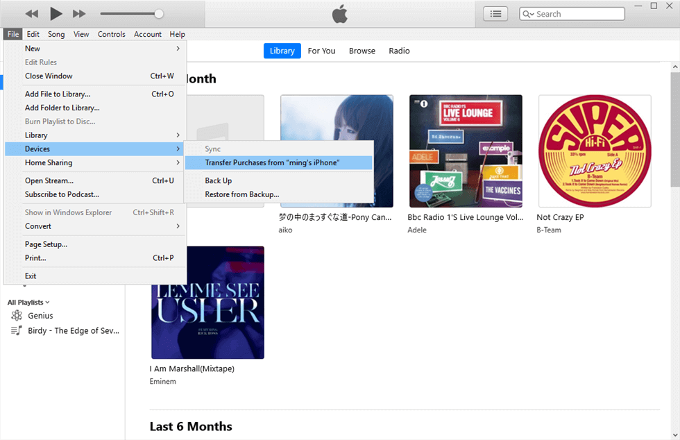 Transfer Music from iPhone to iPod with iTunes