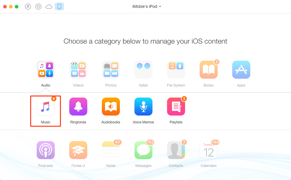 How to Transfer Music from iPod to iPad mini 2 – Step 2