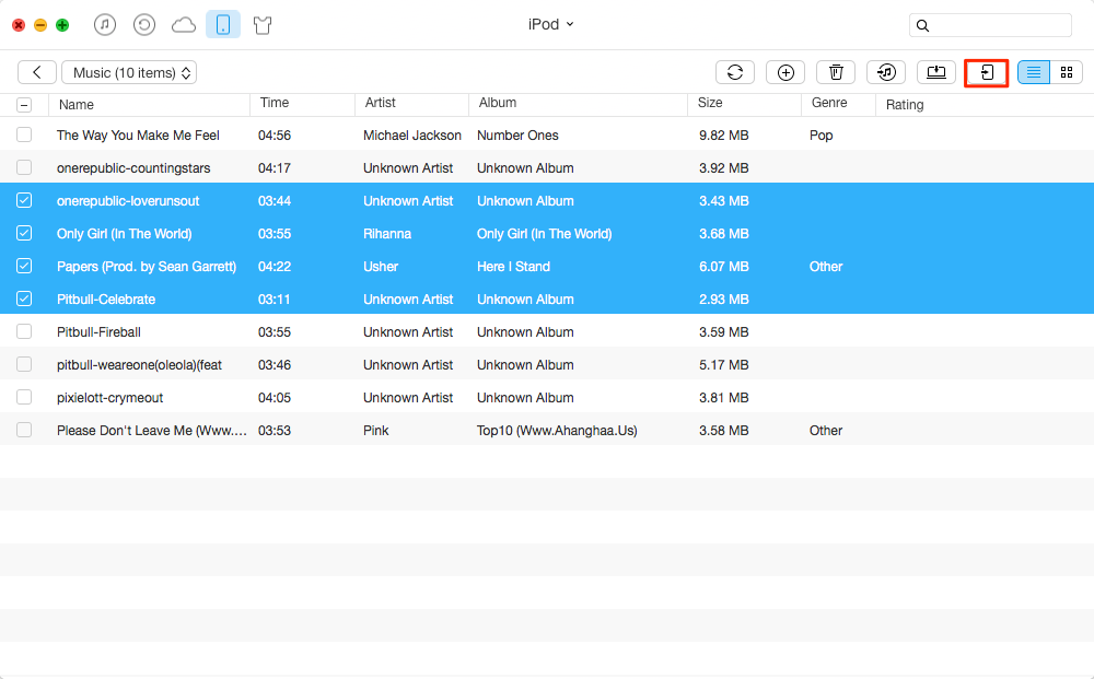 How to Transfer Music from iPod to iPod with AnyTrans - Step 3