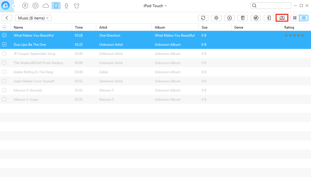 How to Transfer Music from iPod/iPod Touch to PC – Step 3