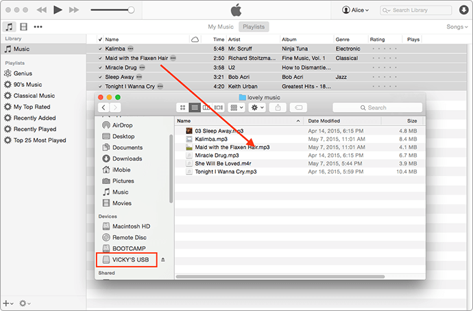 Transfer Music from iTunes to Flash Drive or USB