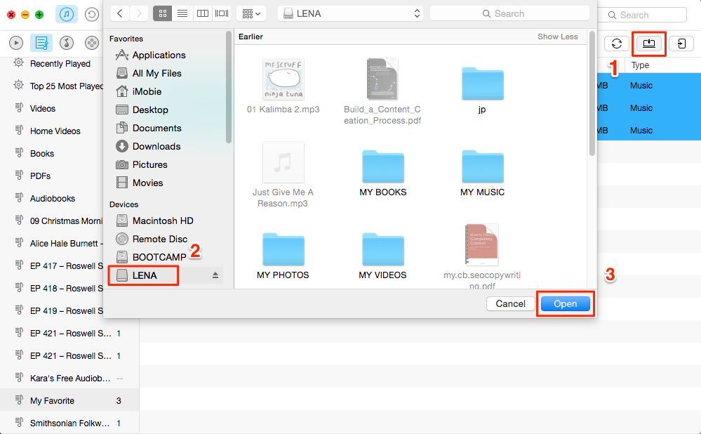 How to Export Music from iTunes to USB or Flash Drive via AnyTrans – Step 2