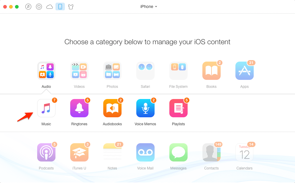 How to Add Music to iPhone from Another Computer – Step 2