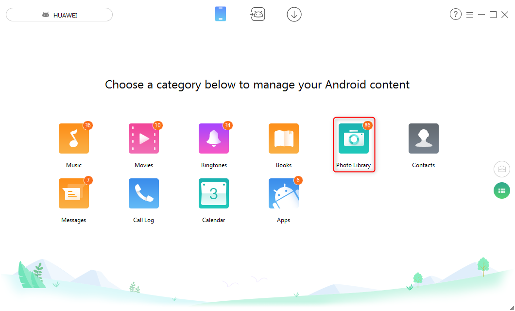 How to Transfer Photos from Android to Laptop with AnyTrans for Android – Step 2