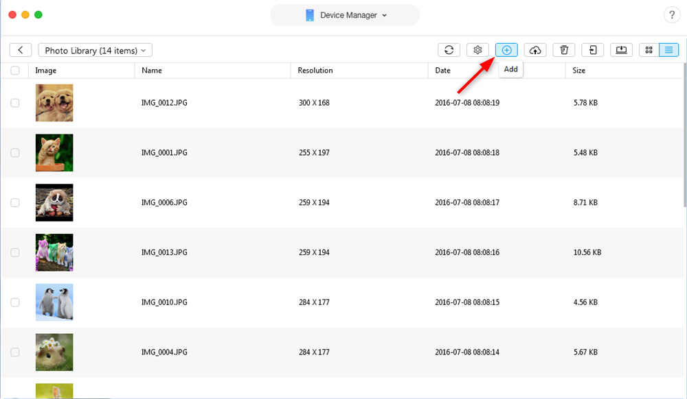 How to Transfer Photos from Camera to iPhone Wirelessly via AnyTrans - Step 2