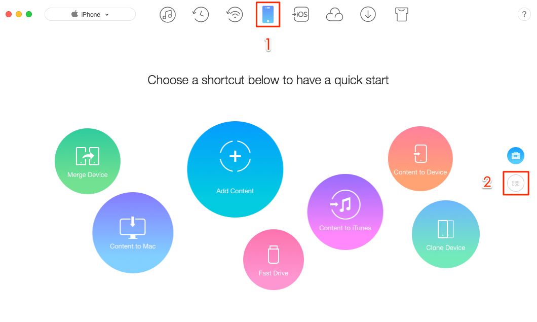 Transfer Photos from Computer to iPhone 7 with AnyTrans – Step 1