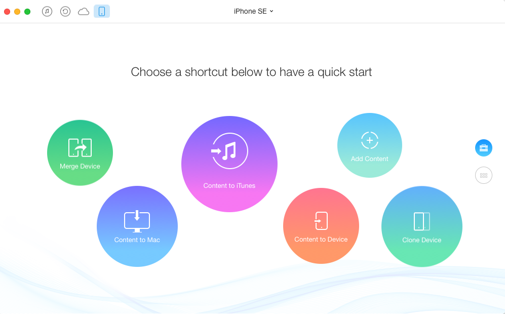 Transfer Photos from Mac Computer to iPhone SE with AnyTrans – Step 1