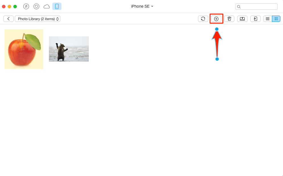 Transfer Photos from Mac Computer to iPhone SE with AnyTrans – Step 3