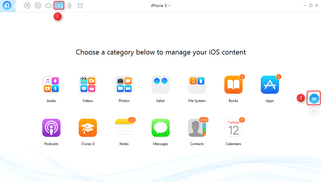 How to Transfer Photos from Computer to iPhone 5 - Step 1