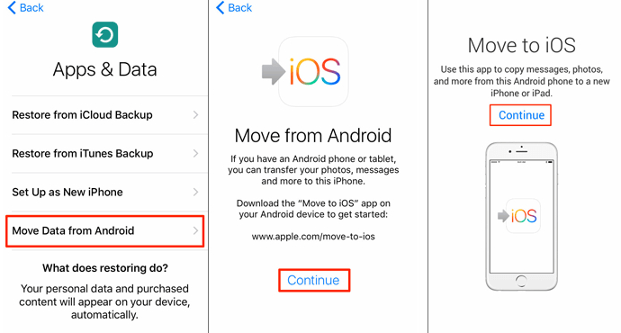 Transfer Data from Huawei to iPhone via Move to iOS