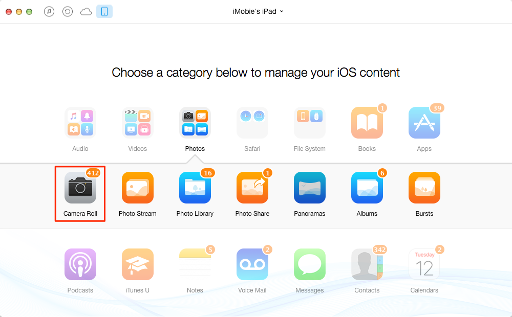 how to import photos from ipad to mac mini