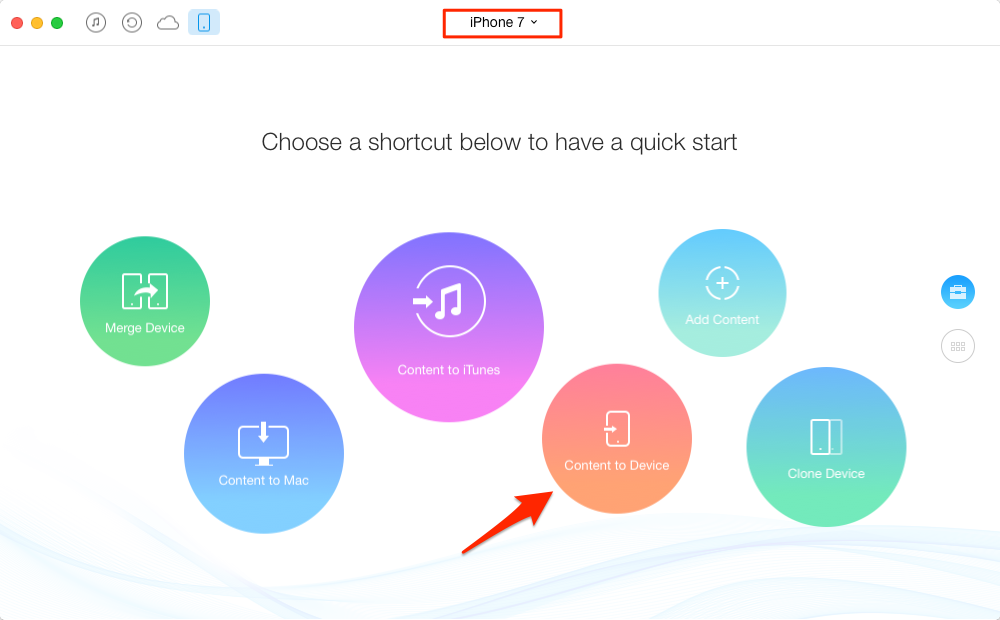 Transfer All Photos from iPhone 7 to iPad with AnyTrans