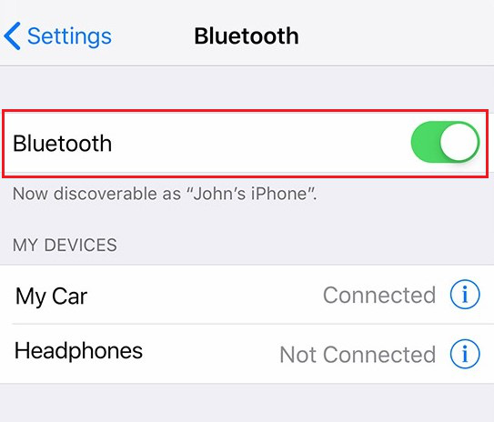 How to Transfer Photos from iPhone to Huawei via Bluetooth - Step 1