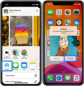 Transfer Photos to iPhone with Airdrop