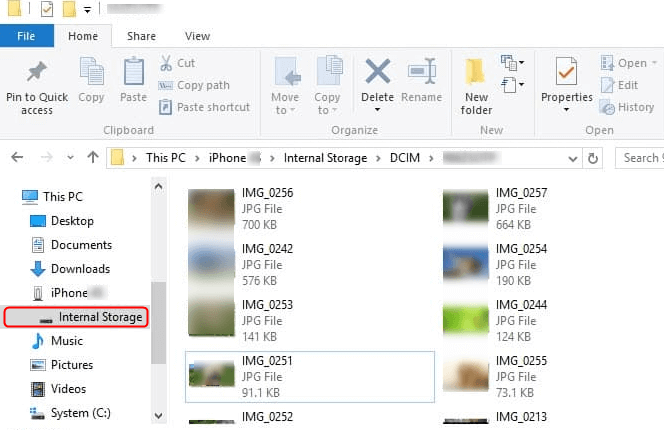 Transfer Photos from iPhone to PC with Windows Files Explorer