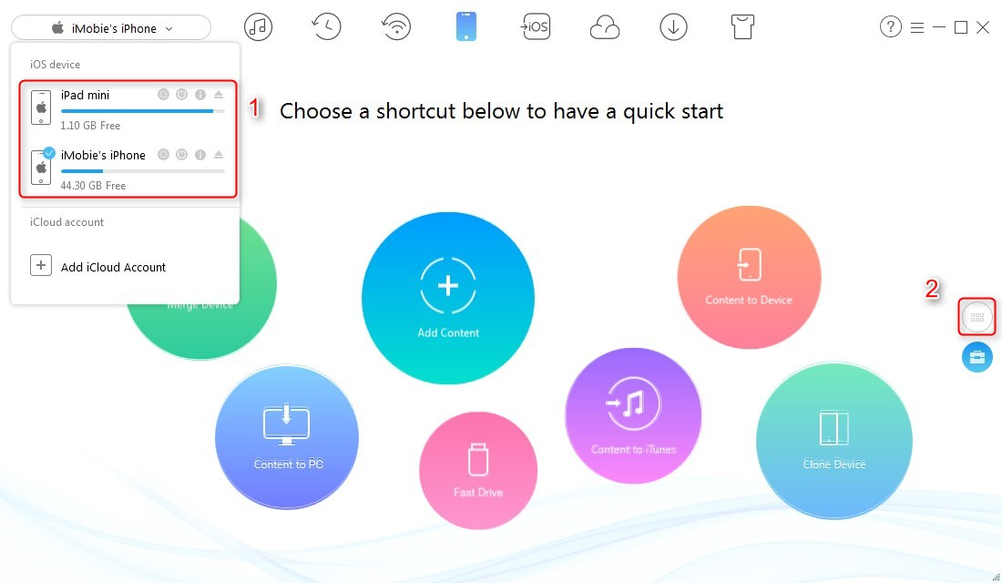 Transfer Photos from iPhone X/8 to iPad - Step 1