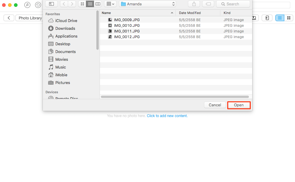 How to Transfer Photos from iPhoto to iPhone – Step 3