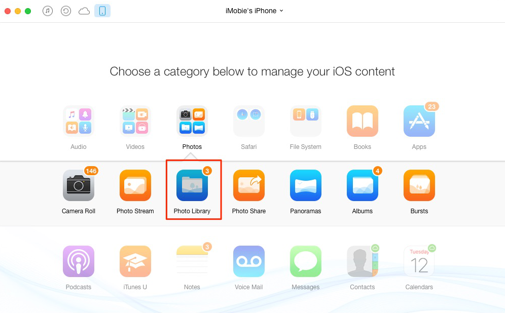 Transfer Photos from Jailbroken iPhone to Computer – Step 2