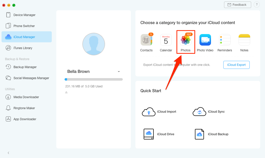 Upload Photos from Mac to iCloud – Step 2