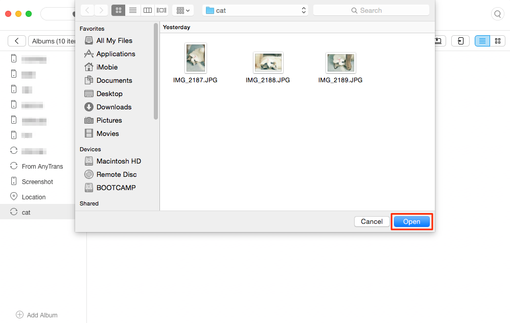 How to Move Photos from Mac to iPhone 8/X – Step 2