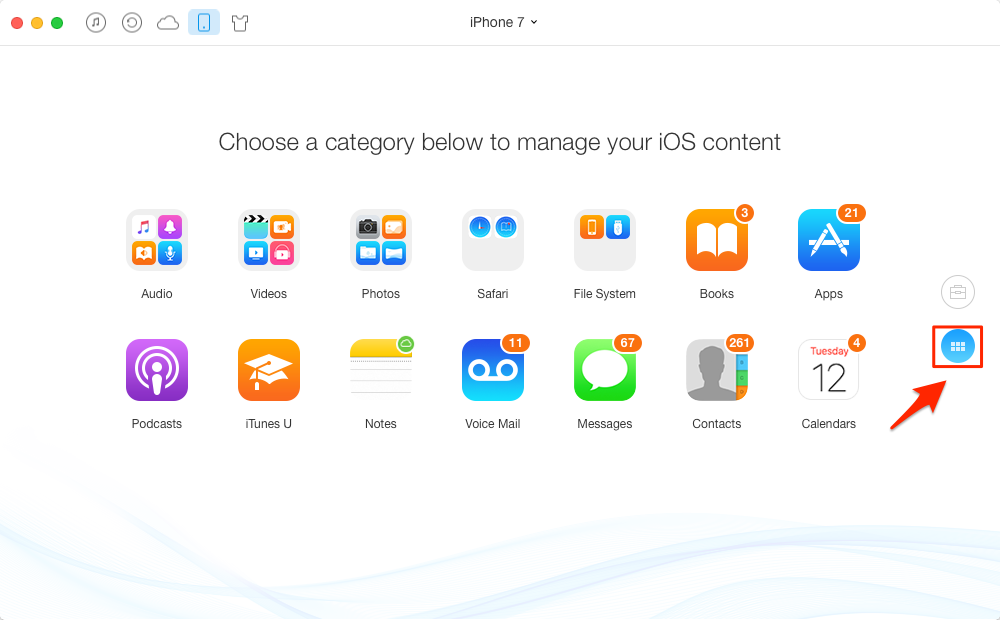 How to Transfer Photos from iPhone 7 to Flash Drive – Step 1