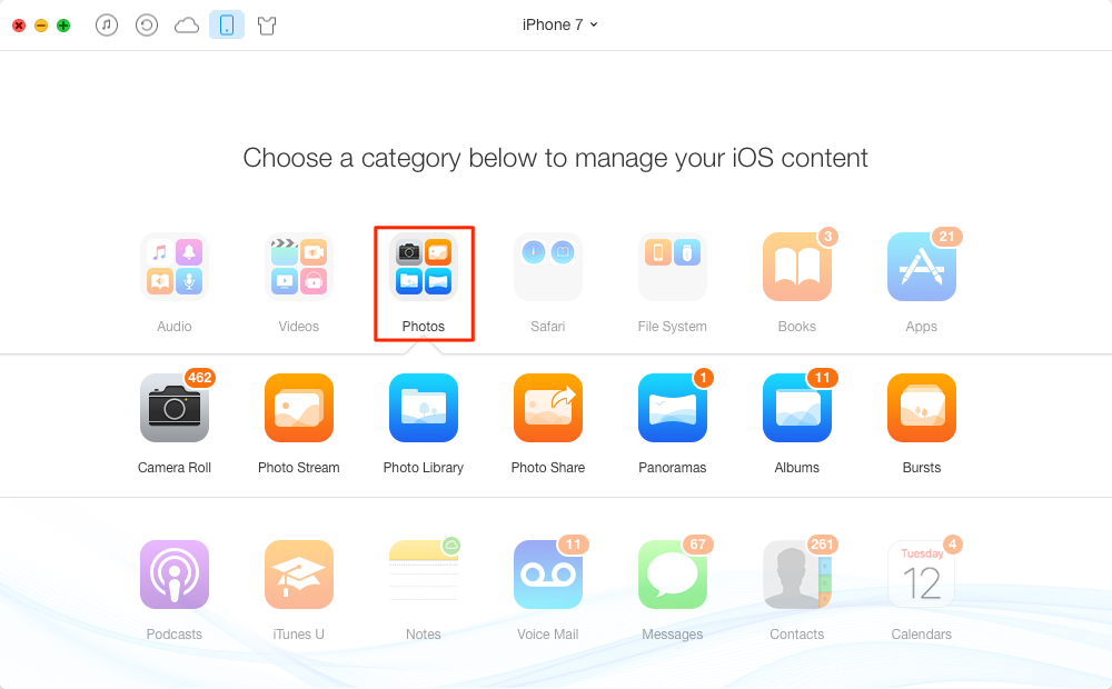 How to Transfer Photos from iPhone 7 to Flash Drive – Step 2