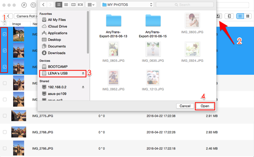 How to Transfer Photos from iPhone 7 to Flash Drive – Step 3