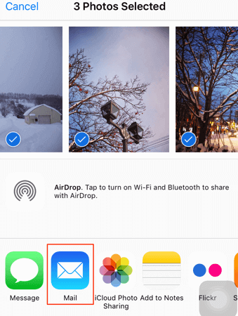 Email your iPhone Photos to PC